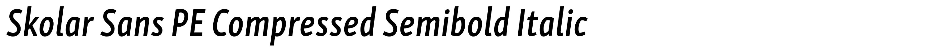 Skolar Sans PE Compressed Semibold Italic